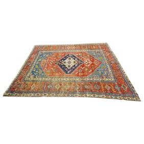 Large Antique Caucasian Gendje Wool Rug