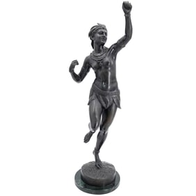 Carl Kauba (Austrian, 1865) "Indian Dancer" Bronze Sculpture
