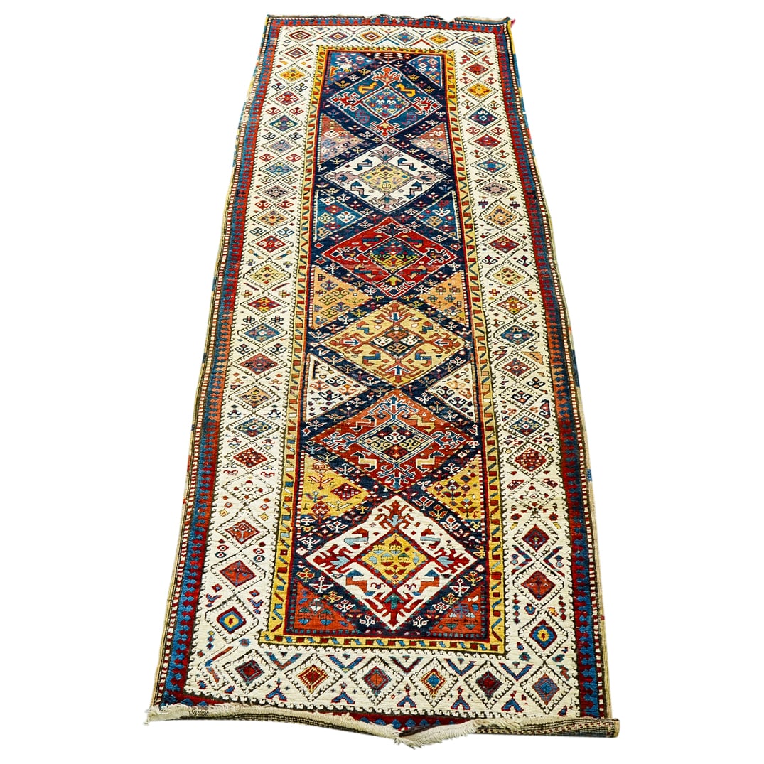 Antique Azerbaijani Moghan Six Medallion Rug (1 of 6)