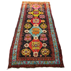 Antique Caucasian Kuba Five Medallion Rug