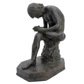 Antique Italian Bronze "The Thorn-Puller" Statue
