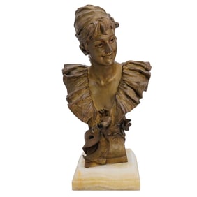 19th Cent. Georges Van Der Straeten Bronze Sculpture