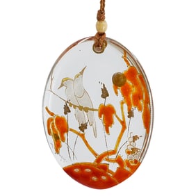 Marcel Goupy (French, 1886-1954) Enameled & Glass Necklace