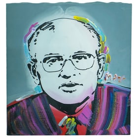 Peter Max (American, born 1937) "Gorbachev" Portrait Acrylic On Canvas