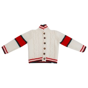 Vintage Gucci Baby Cable Knit Wool Cardigan