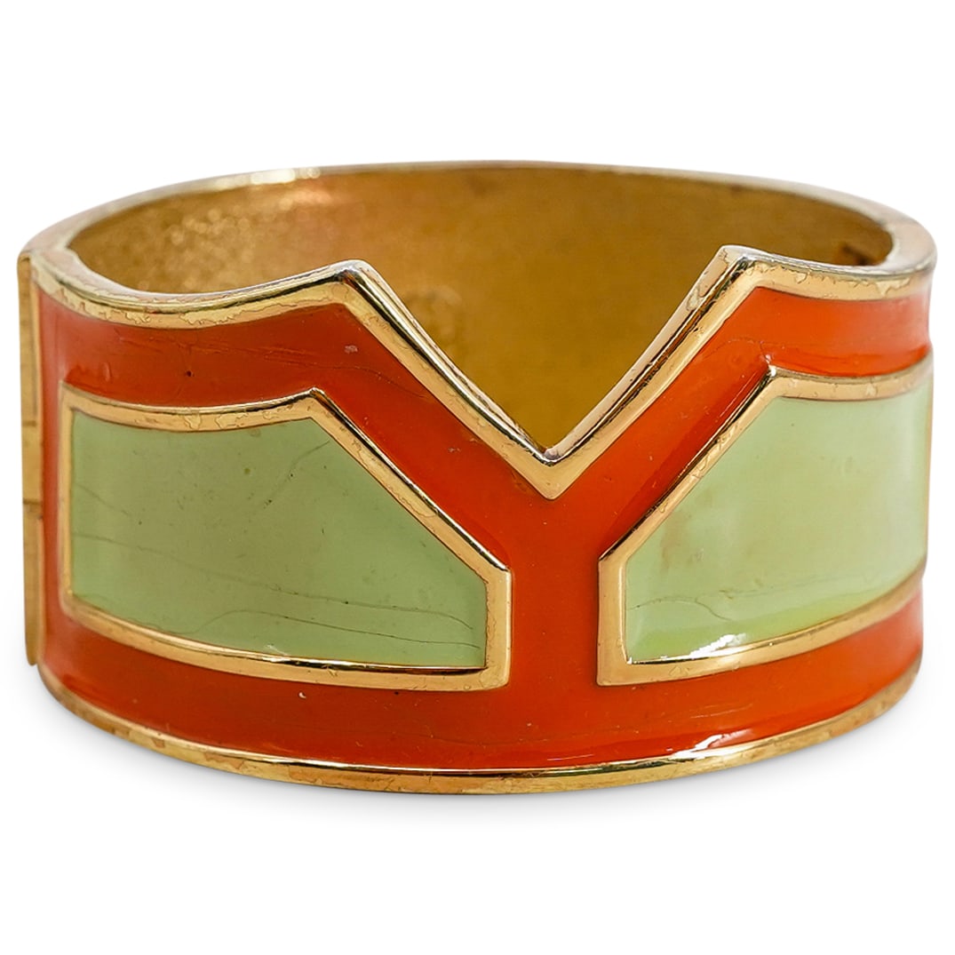Vintage Enameled YSL Cuff Bracelet (1 of 5)