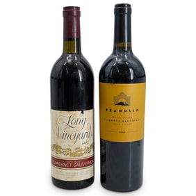 (2 Pc) Brandlin & Long Vineyards Red Wine Bottles
