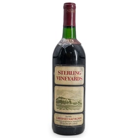 1974 Sterling Vineyards Cabernet Sauvignon Red Wine Bottle