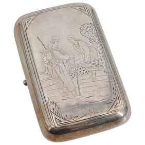 Antique Russian Silver Cigarette Case