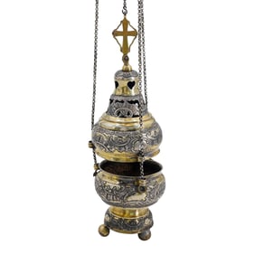 19th Century Russian Orthodox Silver Censer