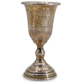 Judaica Sterling Silver Kiddush Cup