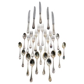 (27 Pc) Christofle Silver Plated Silverware