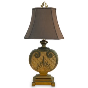 Art Deco Brass Table Lamp