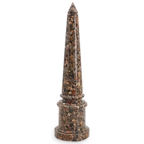 Decorative Round Hard Stone Obelisk