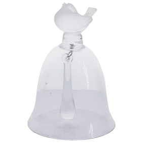 Lalique Crystal "Sparrow" Bird Table Bell