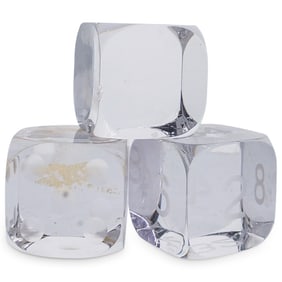 Baccarat Frosted Crystal Dice