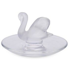Lalique Crystal "Cygne" Round Pin Tray