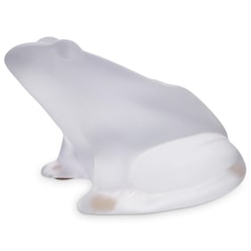 Baccarat Frosted Crystal Frog