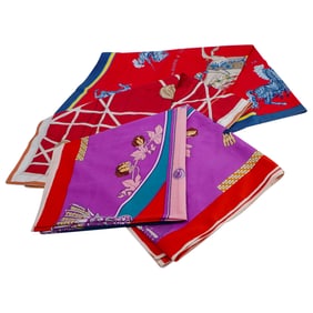 (3 Pc) Vintage Designer Scarves