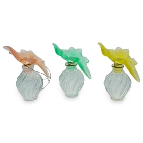 (3 Pc) Lalique "L'Air du Temps" Nina Ricci Perfume Bottles