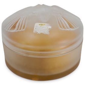 Vintage Lalique L"Air Du Temps Covered Box For Nina Ricci