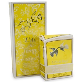 (2 Pc) "L'Air du Temps" Nina Ricci Eau De Toilette Bottles