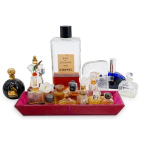 (23 Pc) Vintage Designer Glass Perfume Bottles