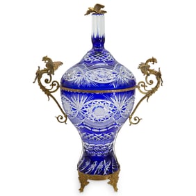 Cut Glass & Gilt Bronze Urn