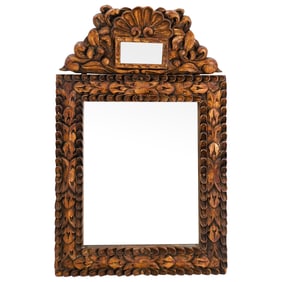 Antique Carved Wooden Mirror