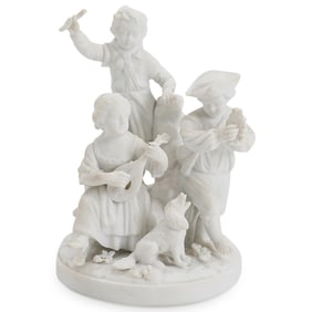 Sevres Style Bisque Porcelain Figural Group