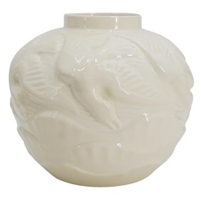 Boch Freres Ceramic Bird Vase