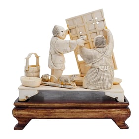 Japanese Carved Bone Figures