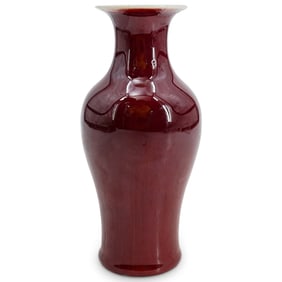 Chinese Glazed Oxblood Porcelain Vase