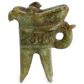 Chinese Carved Jade Wine Vessel