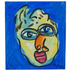 Peter Keil (German, B. 1942) Oil On Fabric Painting