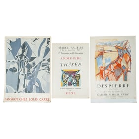 (3 Pc) French Gallery Lithographs