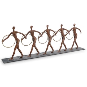 Modernist Iron "Hoops" Sculpture