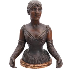 Spelter Sculpture Of A Lady
