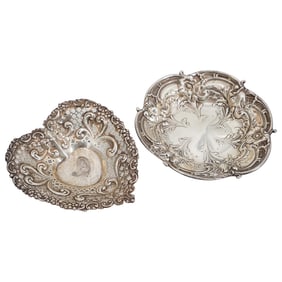 (2 Pc) Sterling Silver Candy Dishes