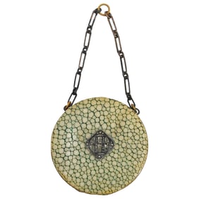 Shagreen Veneered Compact Case