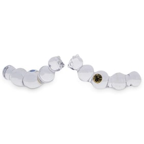 (2 Pc) Murano Art Glass Caterpillars