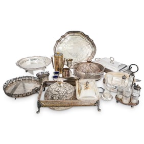 (20 Pc) Assorted Silver Plated Items