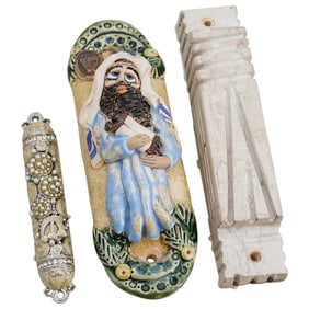 (3 Pc) Judaica Assorted Mezuzah Grouping