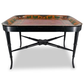 Hand Painted Metal Tole Tray