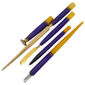 (5 Pc) Vintage Art Deco Bakelite Desk Writing Tools Set
