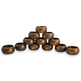 (12 Pc) Perforated Metal Napkin Rings