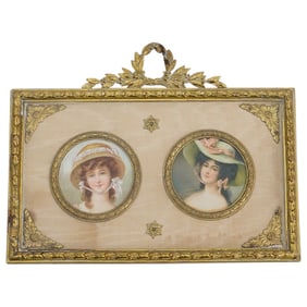 Antique French Double Frame