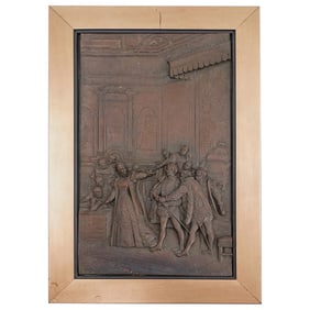Vintage Copper Relief Plaque