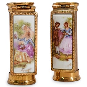 (2 Pc) Limoges Mirrored Lipstick Holders