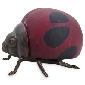 Vintage Tin Chi Ladybug Lamp